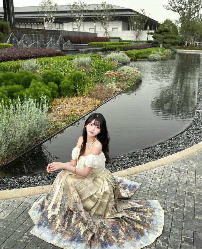 hình gái xinh trung quốc váy trắng