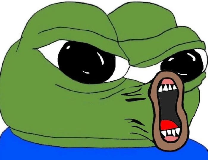 tấm ảnh meme ếch xanh nổi loạn