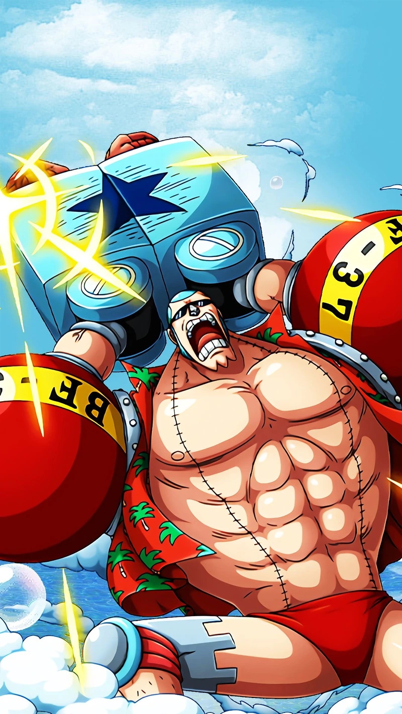 Ảnh Franky với thân hình cơ khí mạnh mẽ nổi bật