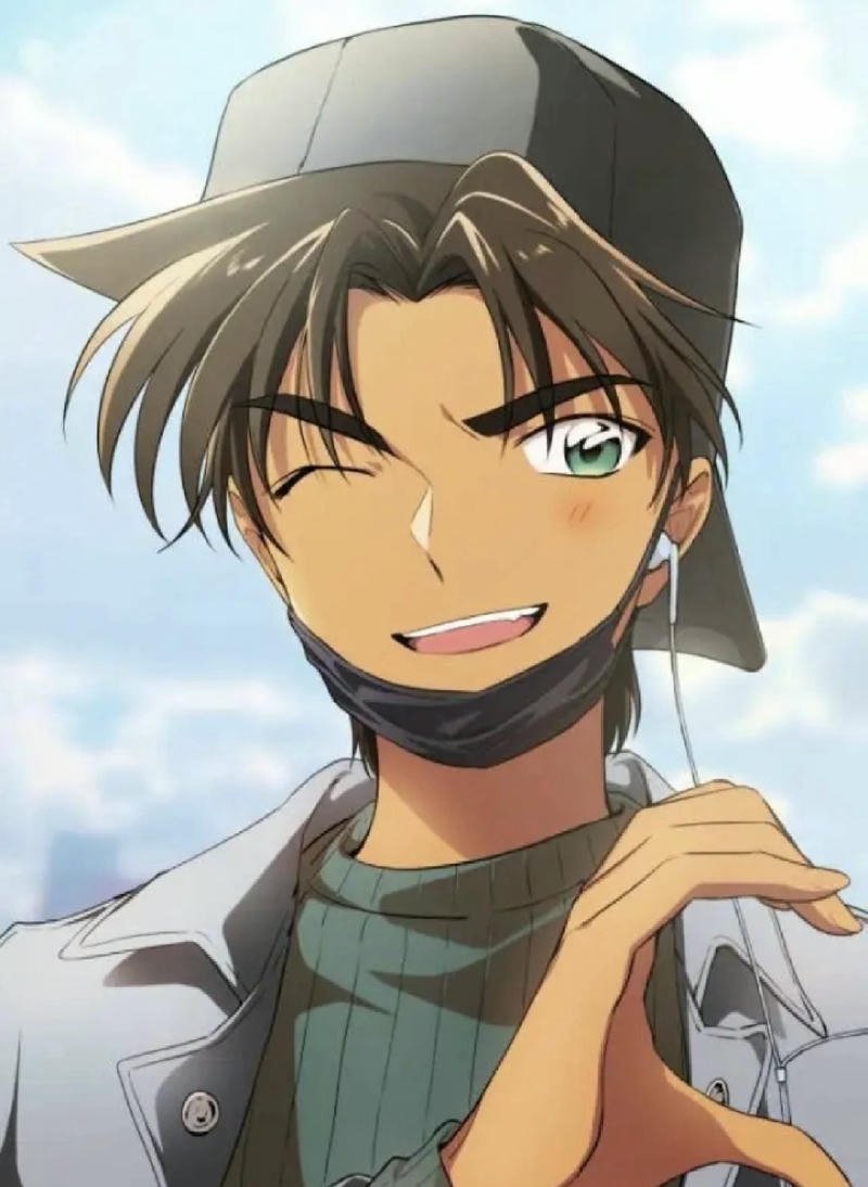 Ảnh Hattori Heiji lạnh lùng với ánh mắt đầy bí ẩn