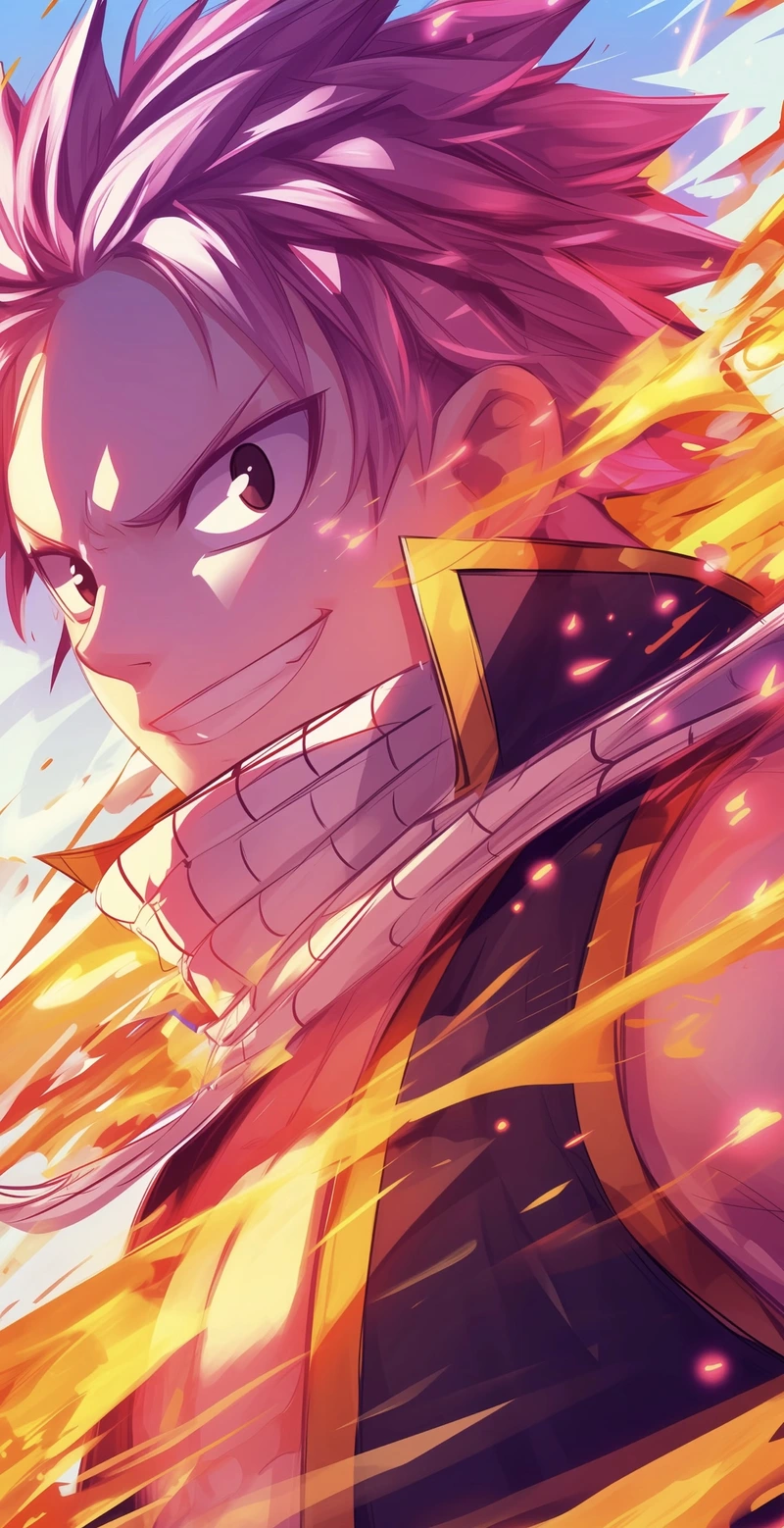 Ảnh Natsu Dragneel dũng mãnh chủ đề chiến đấu