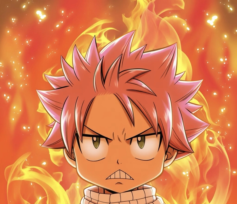 Ảnh Natsu Dragneel rồng lửa phong cách mạnh