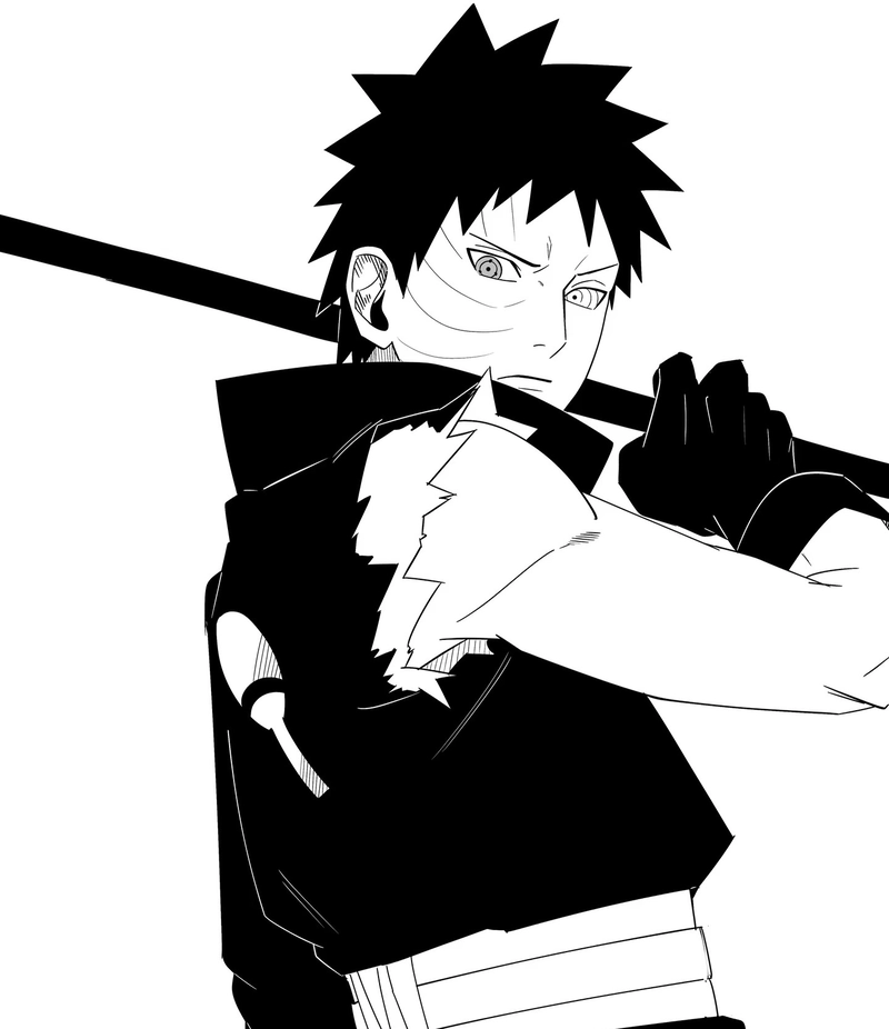 Ảnh Obito phong cách ninja đầy sức mạnh