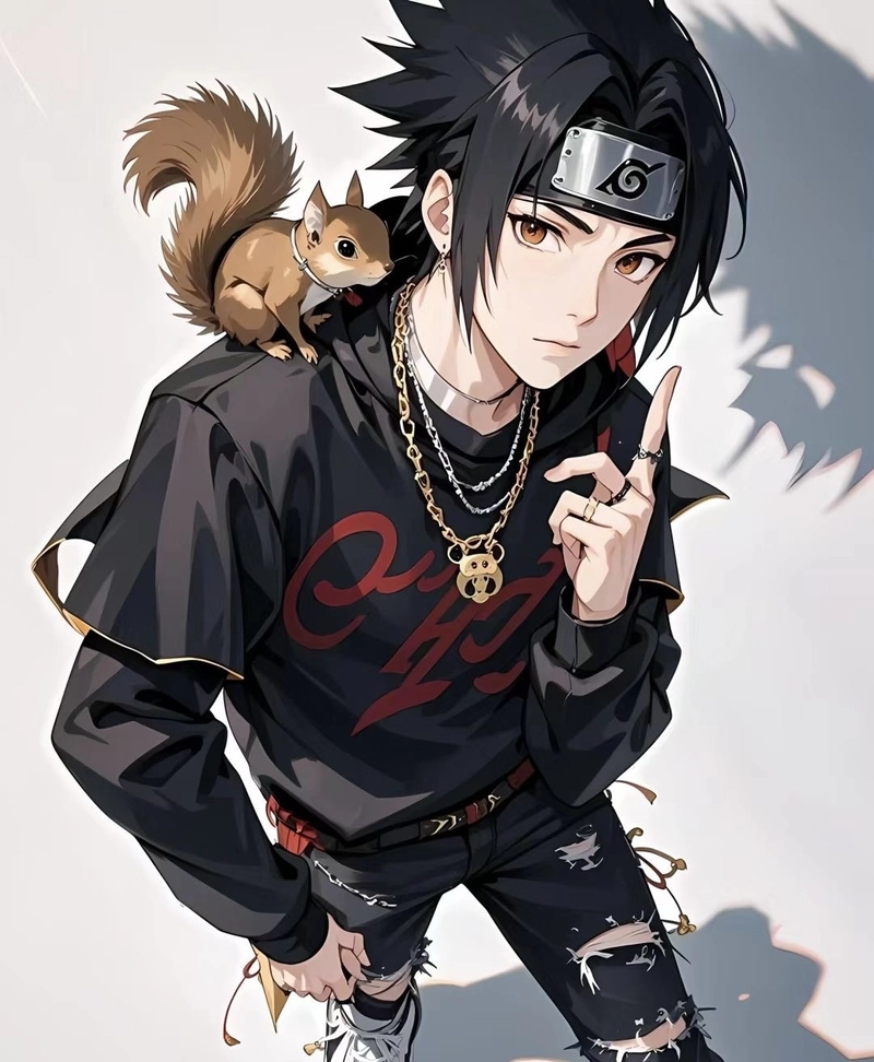 Ảnh Sasuke ngầu với ánh mắt lạnh đầy cuốn hút
