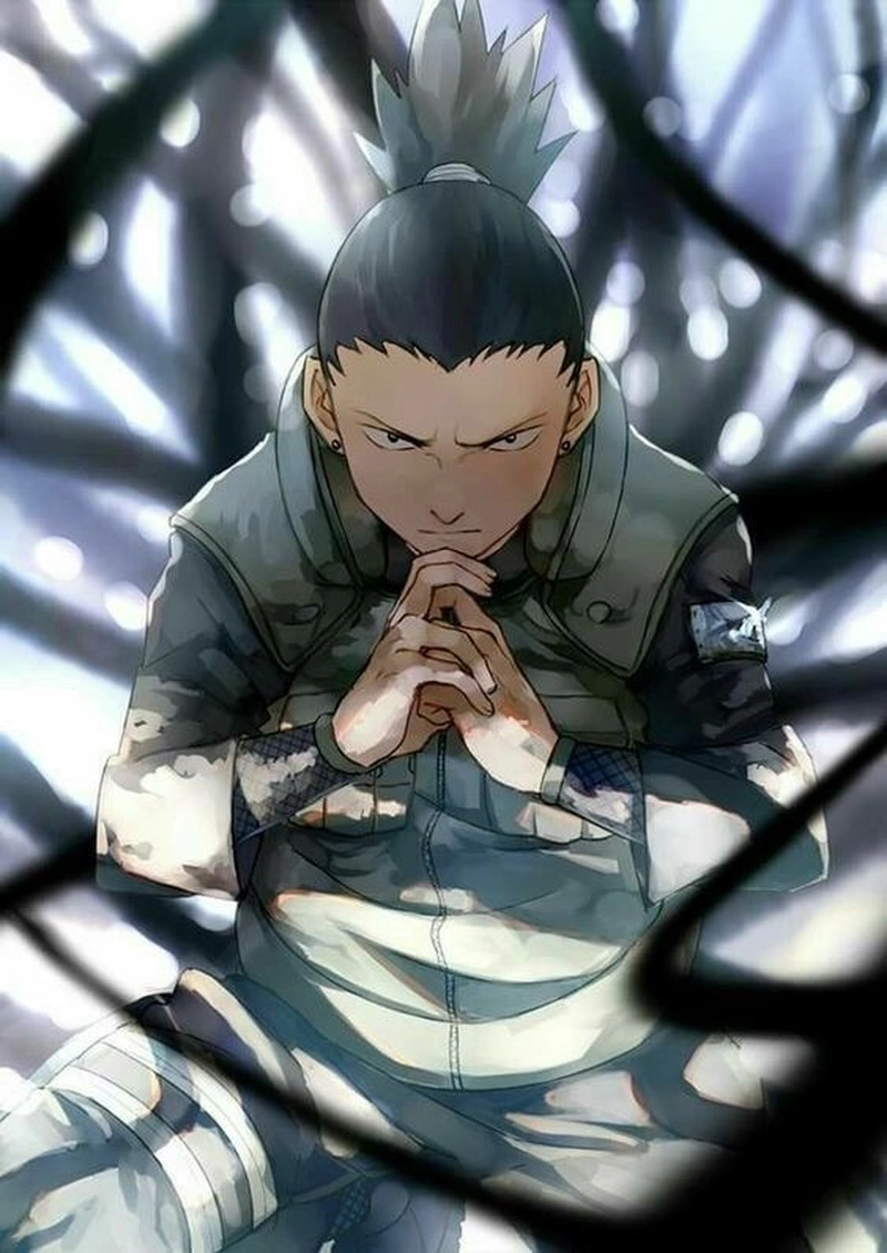 Ảnh Shikamaru đứng nghiêng với biểu cảm nhẹ nhàng