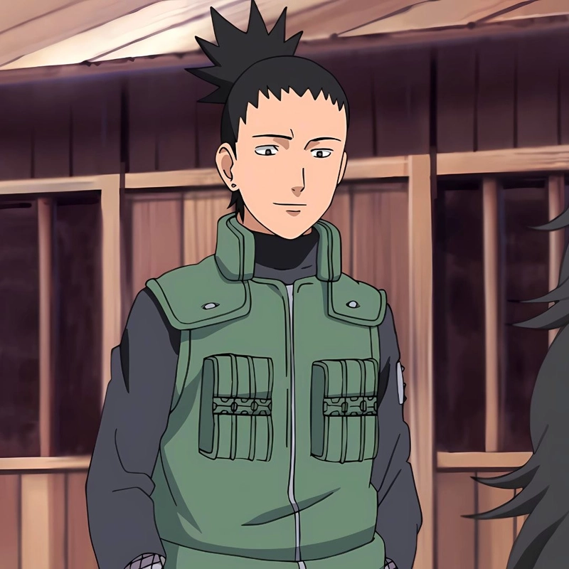 Ảnh Shikamaru giữa không gian với dáng đứng nhẹ