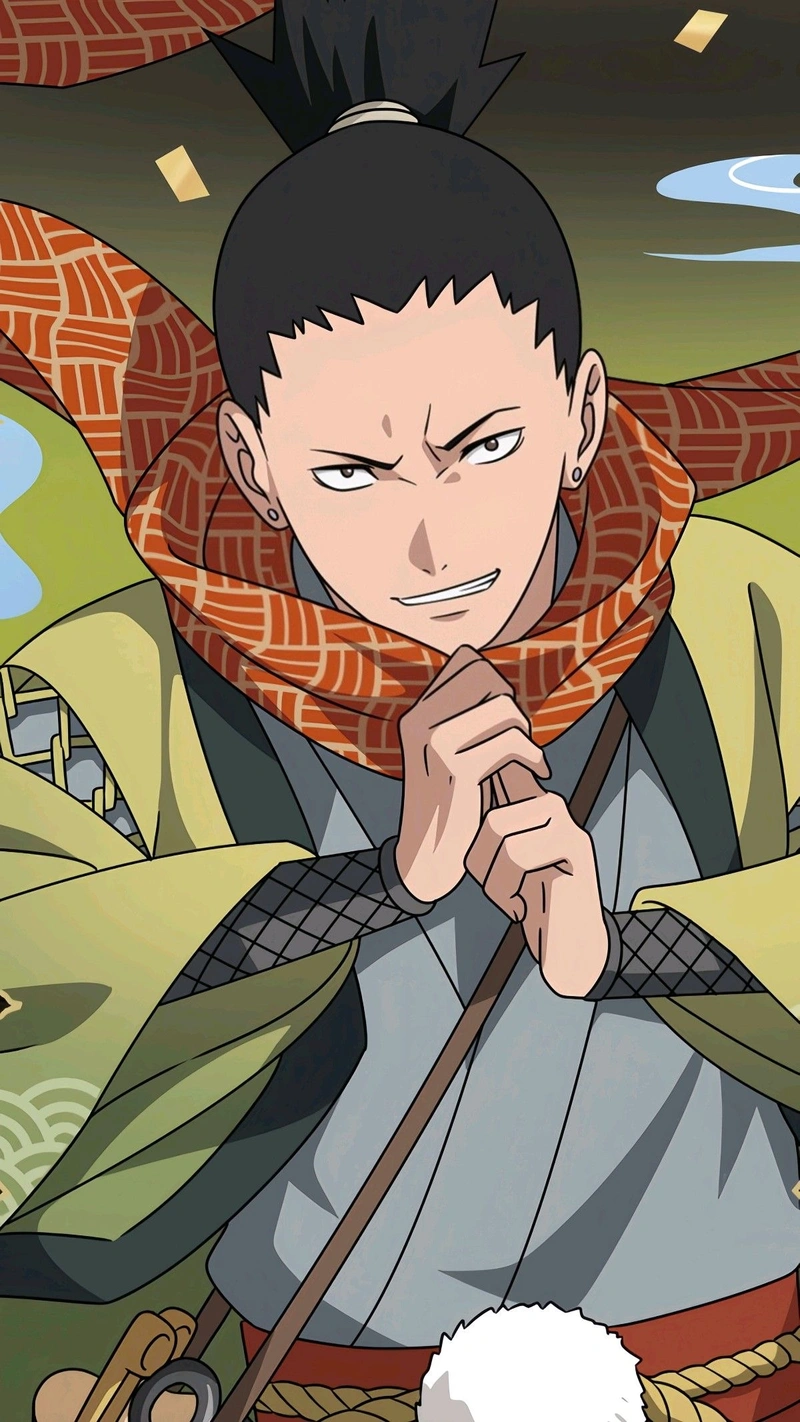 Ảnh Shikamaru với dáng đứng lười biếng quen thuộc