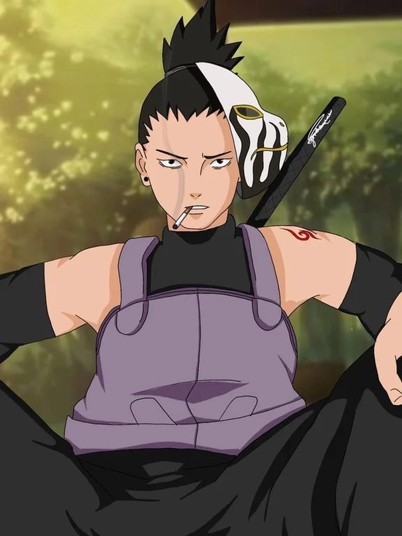 Ảnh Shikamaru với dáng đứng quen thuộc tự nhiên