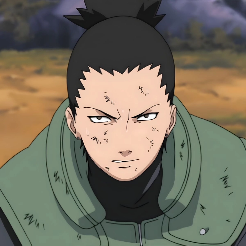 Ảnh Shikamaru với thần thái lười nhưng thông minh