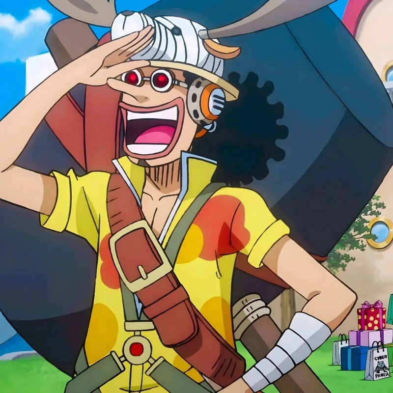 Ảnh Usopp giữa không gian rộng với dáng linh hoạt