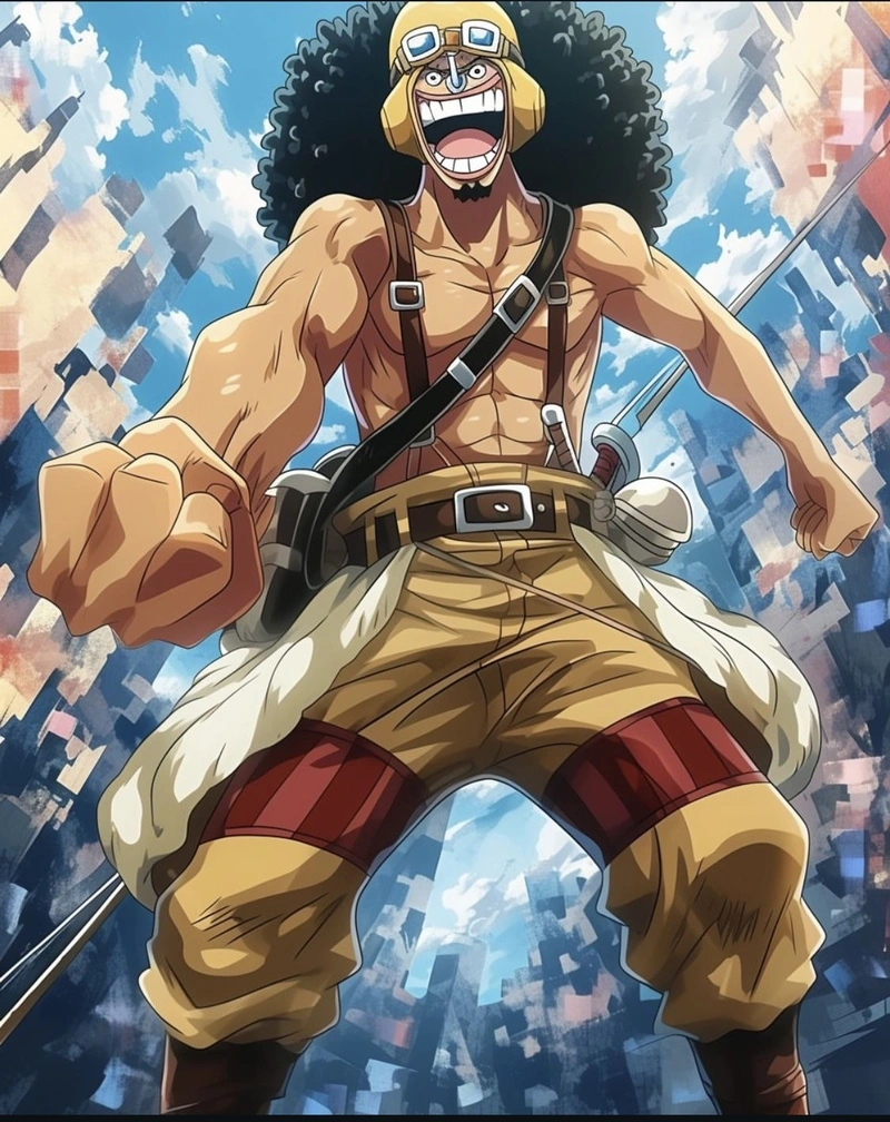 Ảnh Usopp với ánh mắt sáng đầy sự lanh lợi