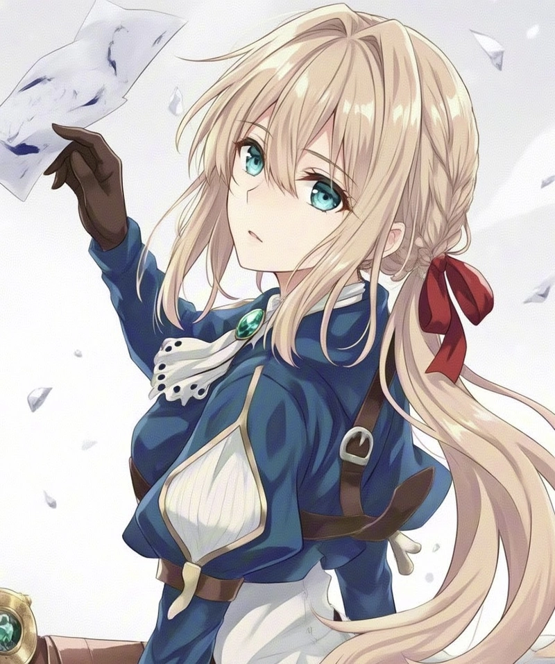Ảnh Violet Evergarden cầm bức thư chứa nhiều cảm xúc