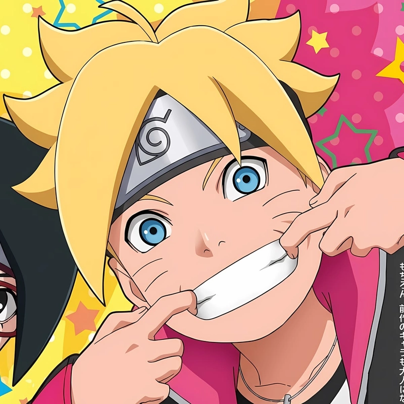 Ảnh anime boruto với nụ cười tươi đầy cuốn hút