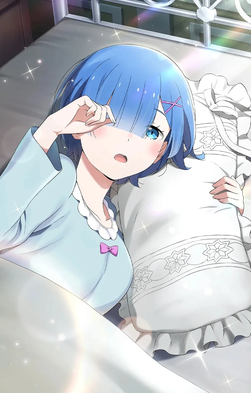 Ảnh anime rem với ánh mắt dịu dàng trong trẻo