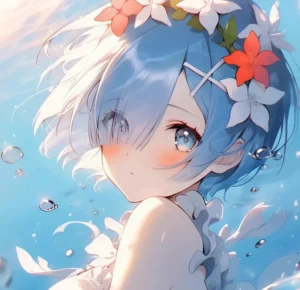 Ảnh anime rem với phong cách hoạt hình sinh động