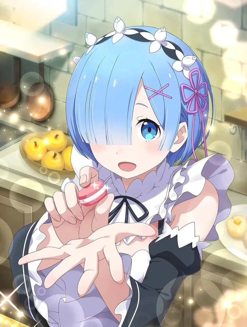 Ảnh anime rem với tạo hình dễ thương nổi bật