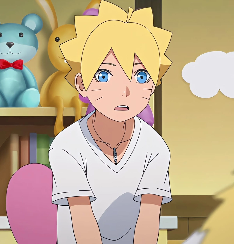 Ánh mắt long lanh của boruto trong ảnh anime boruto