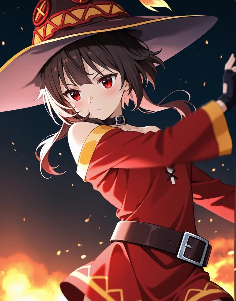 Ảnh megumin với tạo hình dễ thương trong konosuba