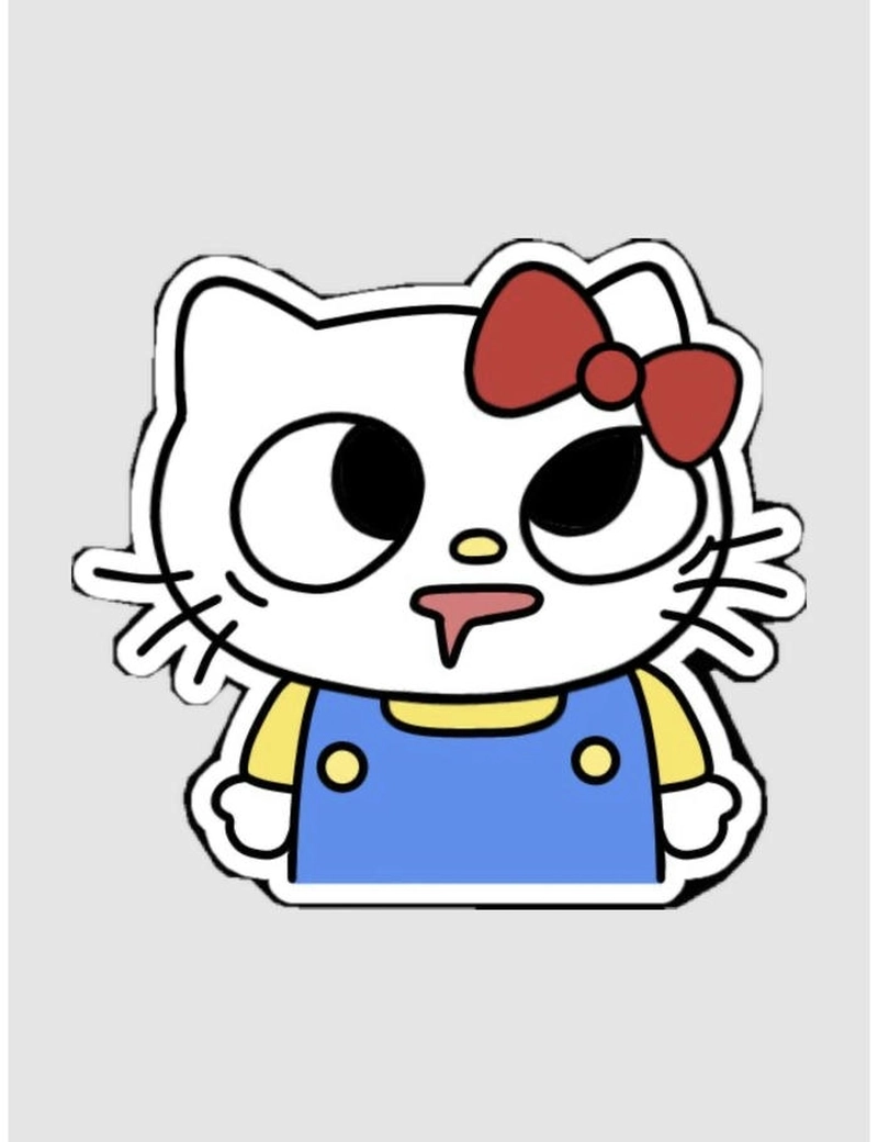 Ảnh meme bựa cười xỉu mèo hello kitty