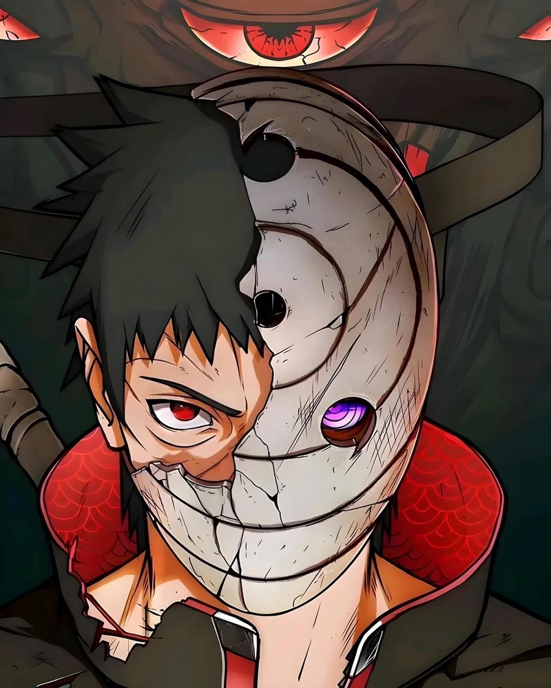 Ảnh nhân vật anime thần thái u ám Obito