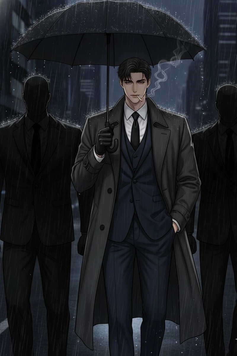 Ảnh tổng tài anime với ánh nhìn đầy sức hút