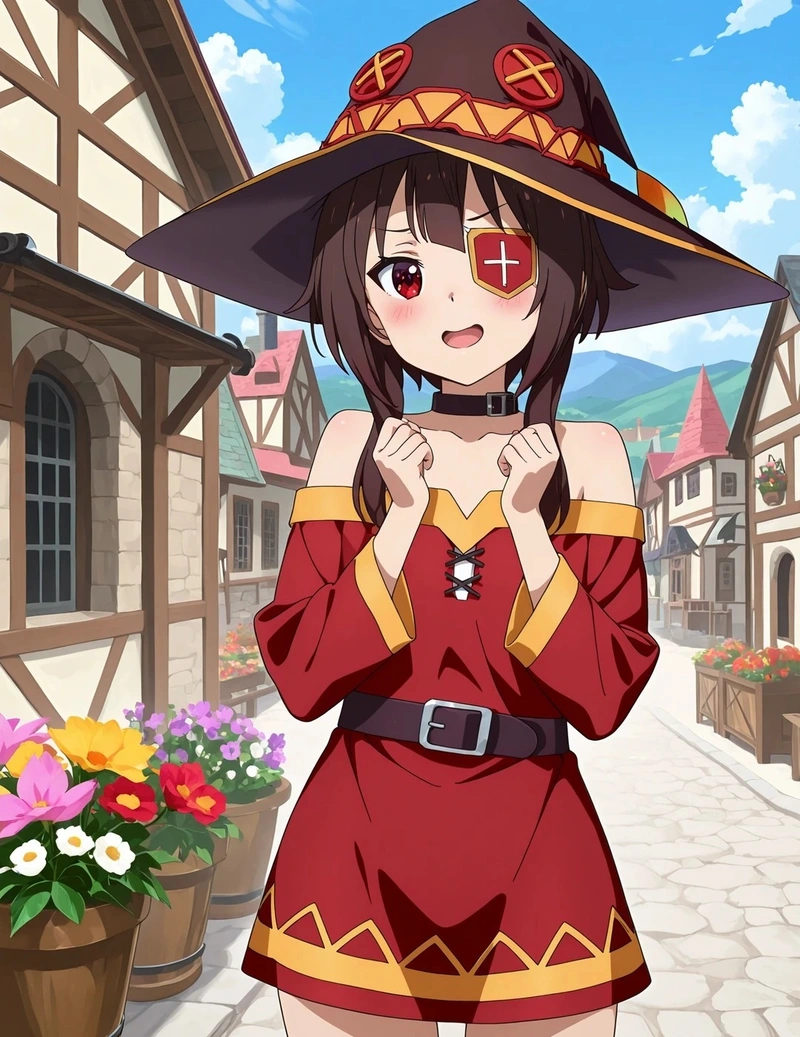 Biểu cảm Megumin sinh động tạo nên sức hút riêng biệt