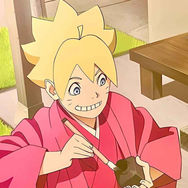 Biểu cảm dễ thương của boruto trong ảnh anime boruto
