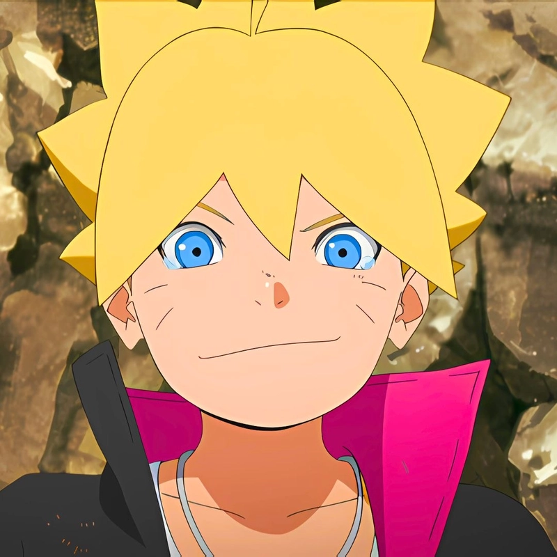Biểu cảm nhẹ nhàng của boruto trong ảnh anime boruto