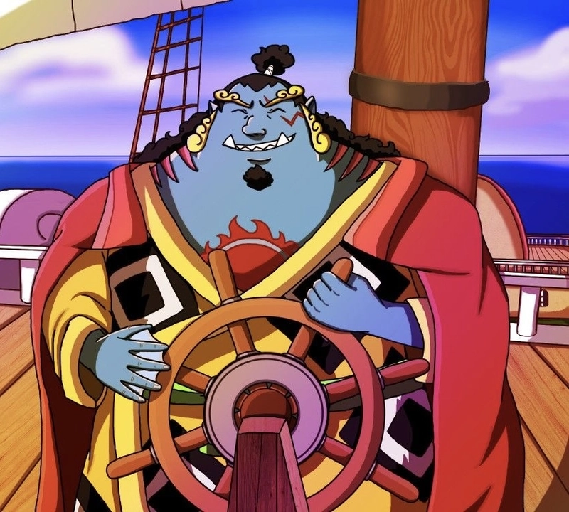 Bức ảnh Jinbe anime với nét mặt mạnh mẽ rõ ràng