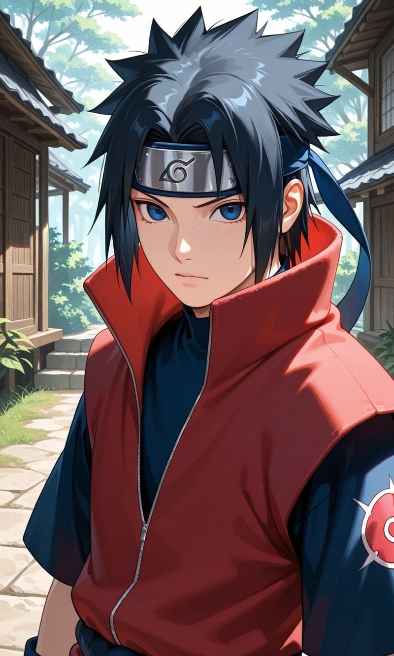 Bức ảnh Sasuke ngầu với mái tóc đen cá tính