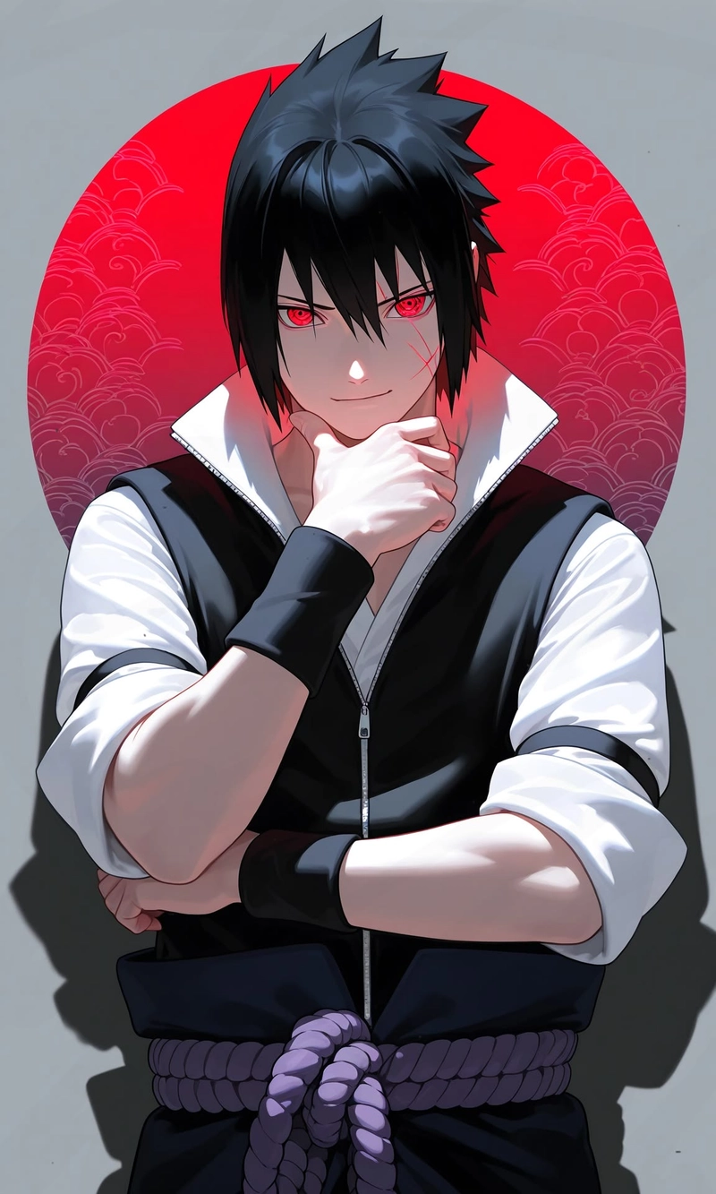 Bức ảnh Sasuke ngầu với phong cách chiến đấu ấn tượng