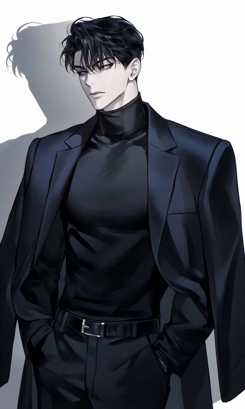 Bức ảnh tổng tài anime với nét mặt tự tin