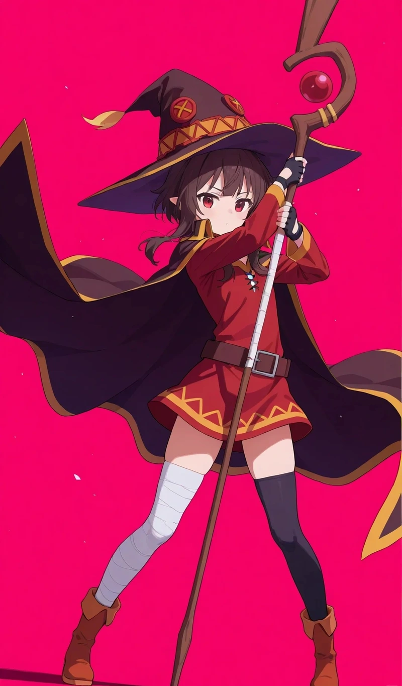 Cảnh Megumin anime sống động mang lại cảm giác giải trí cao