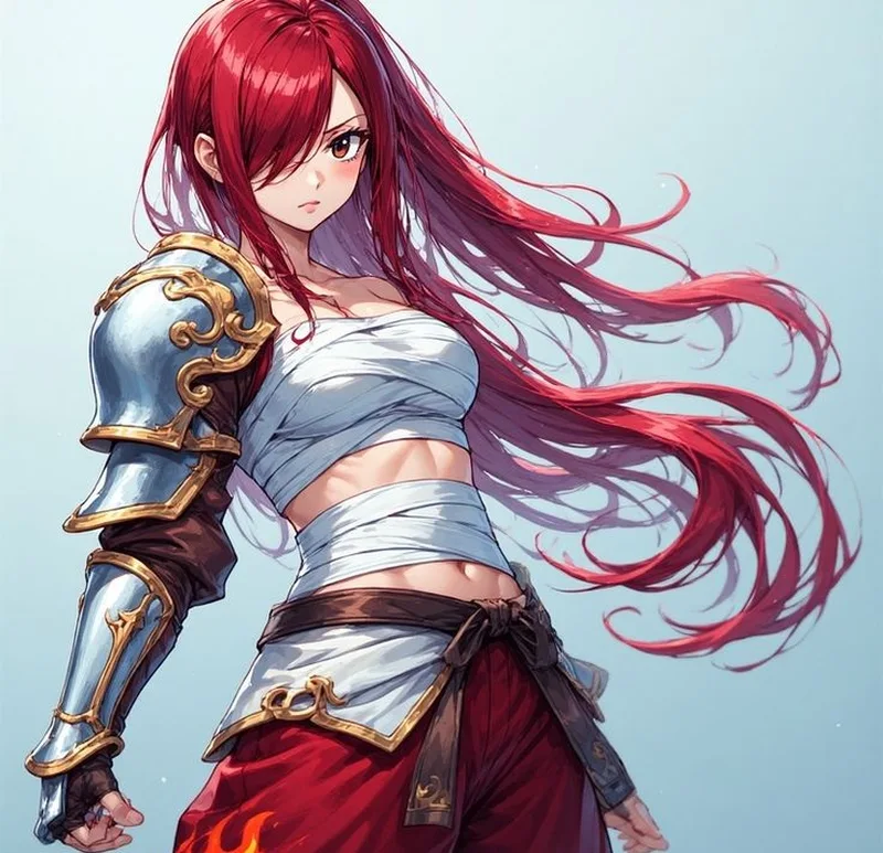 Cảnh erza sử dụng phép thuật trong anime cực đẹp