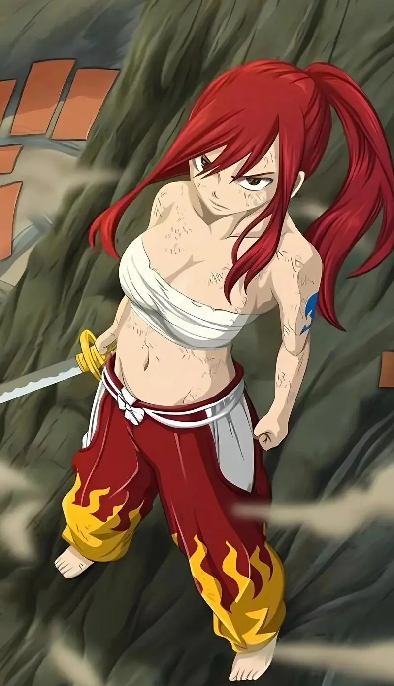 Chiến binh erza với phong cách anime đầy ấn tượng