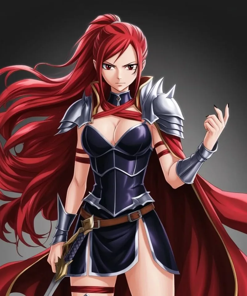 Erza Scarlet xuất hiện với thần thái chiến binh mạnh mẽ
