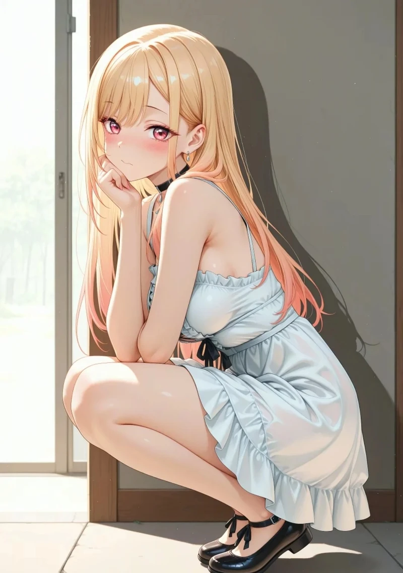 Gái marin kitagawa mặc áo croptop lộ eo thon quyến rũ
