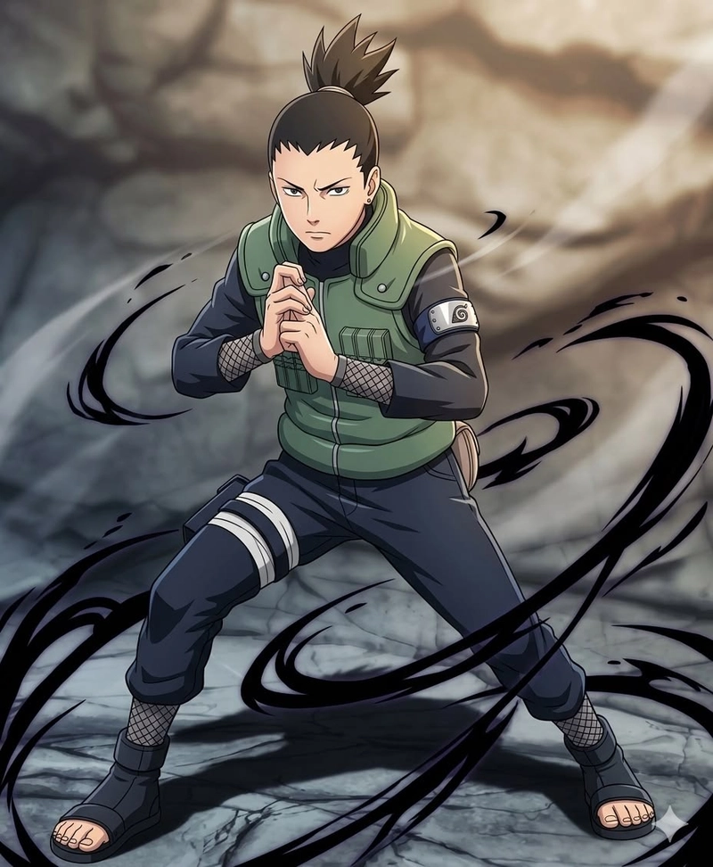 Góc chụp Shikamaru với ánh mắt sáng nổi bật