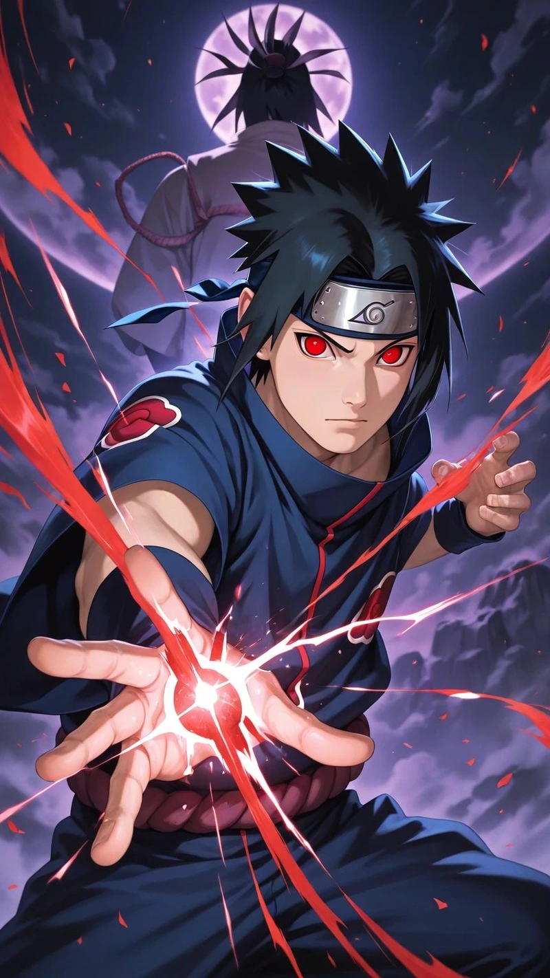 Góc nhìn Sasuke ngầu với khí chất mạnh mẽ đặc trưng