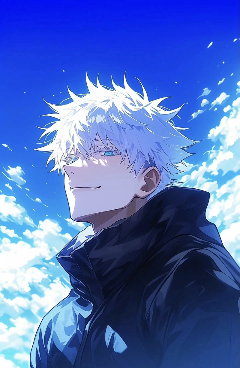 Góc nhìn ánh sáng xanh Gojo Satoru anime