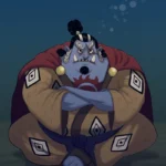 Hình Jinbe anime đứng nghiêng với ánh nhìn sâu