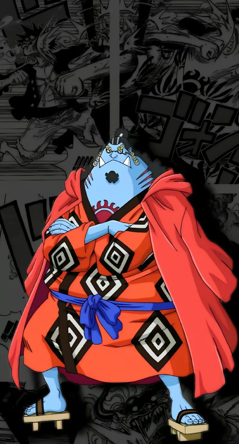 Hình Jinbe anime với dáng đứng hiên ngang tự tin