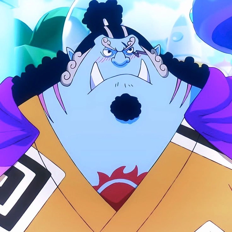 Hình Jinbe anime với dáng đứng tự nhiên vững vàng