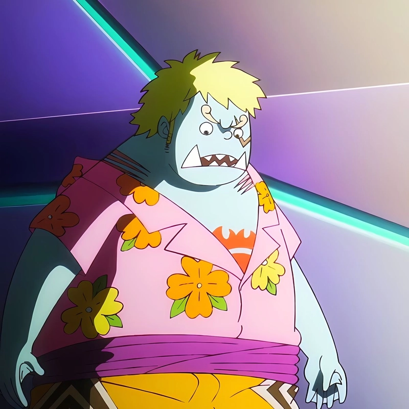 Hình Jinbe anime với trang phục đơn giản nhưng nổi bật