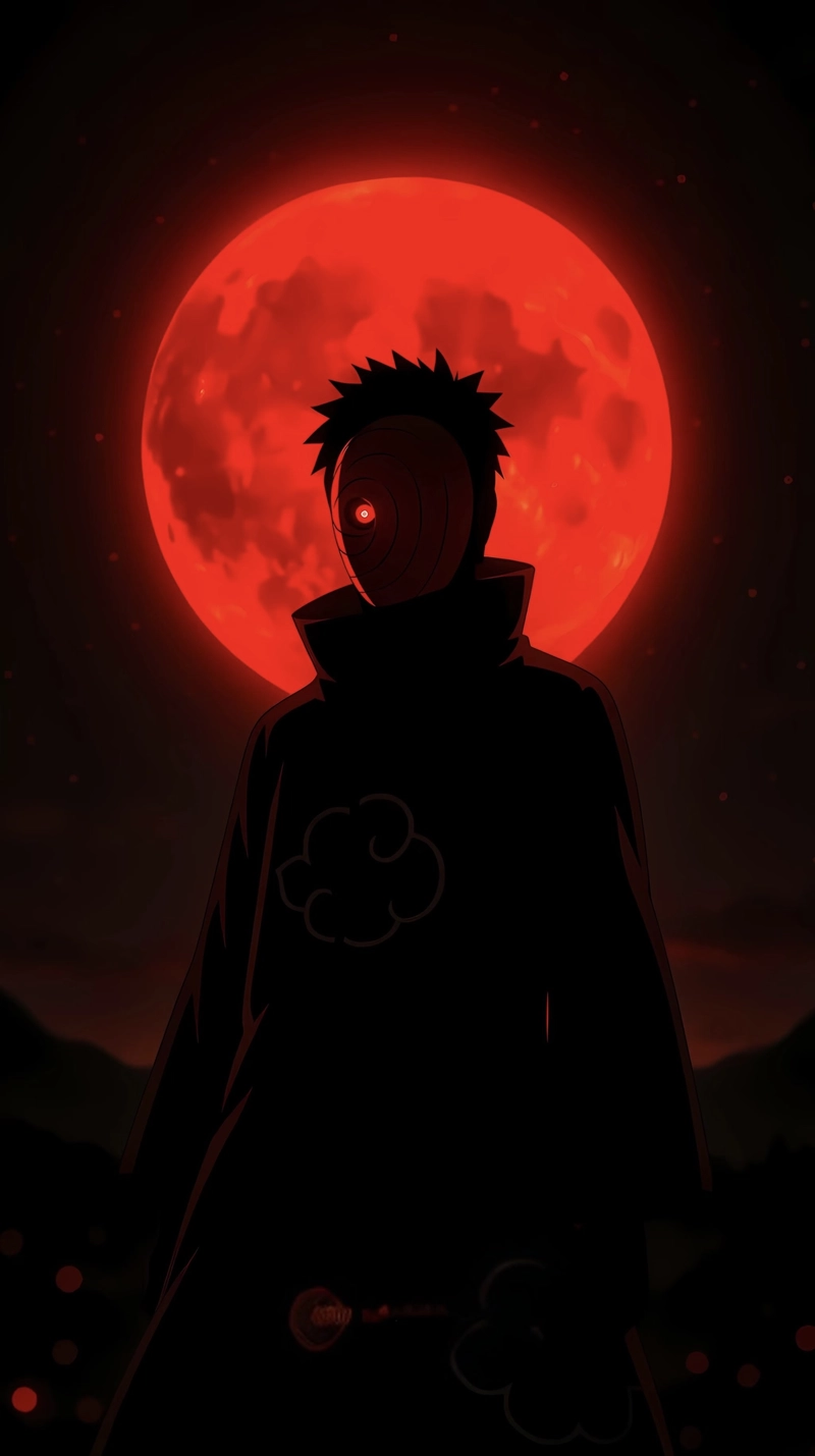 Hình Obito đứng giữa chiến trường u tối