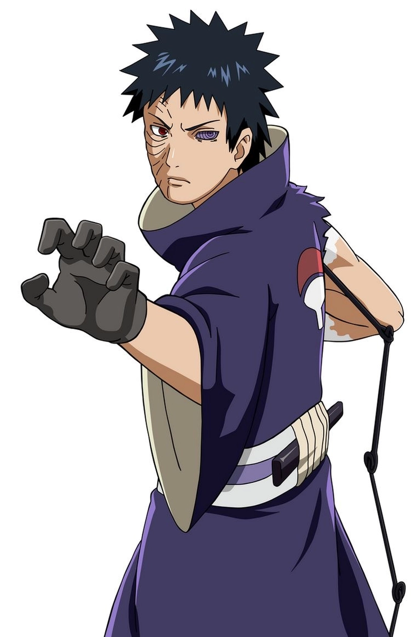 Hình Obito trong tư thế chiến đấu mạnh mẽ