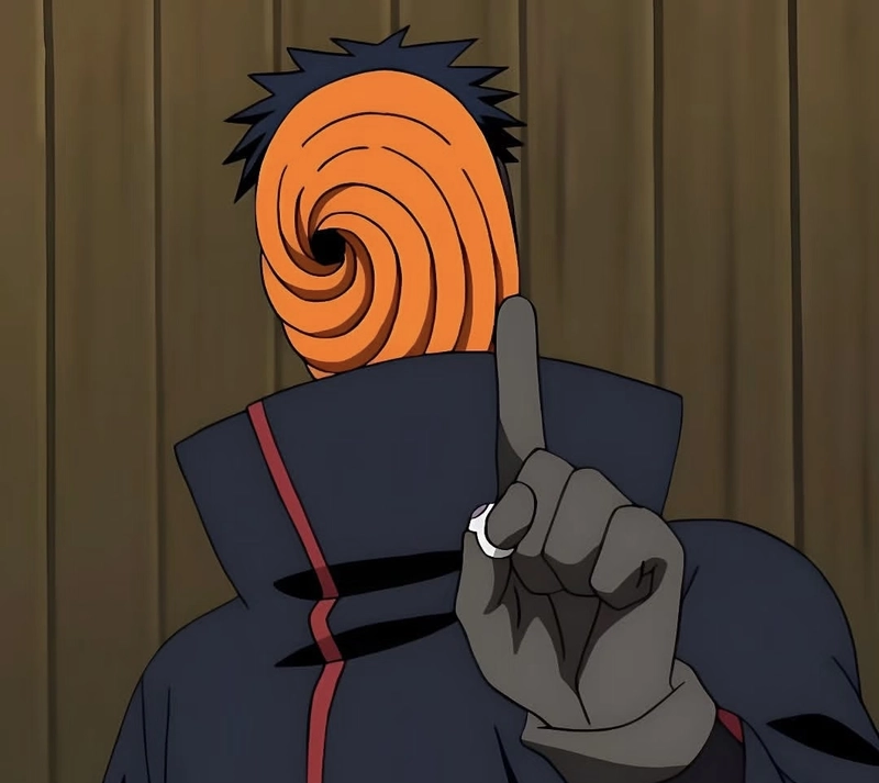 Hình Obito với hiệu ứng nhẫn thuật mạnh mẽ