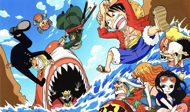 Hình One Piece khung cảnh biển đẹp
