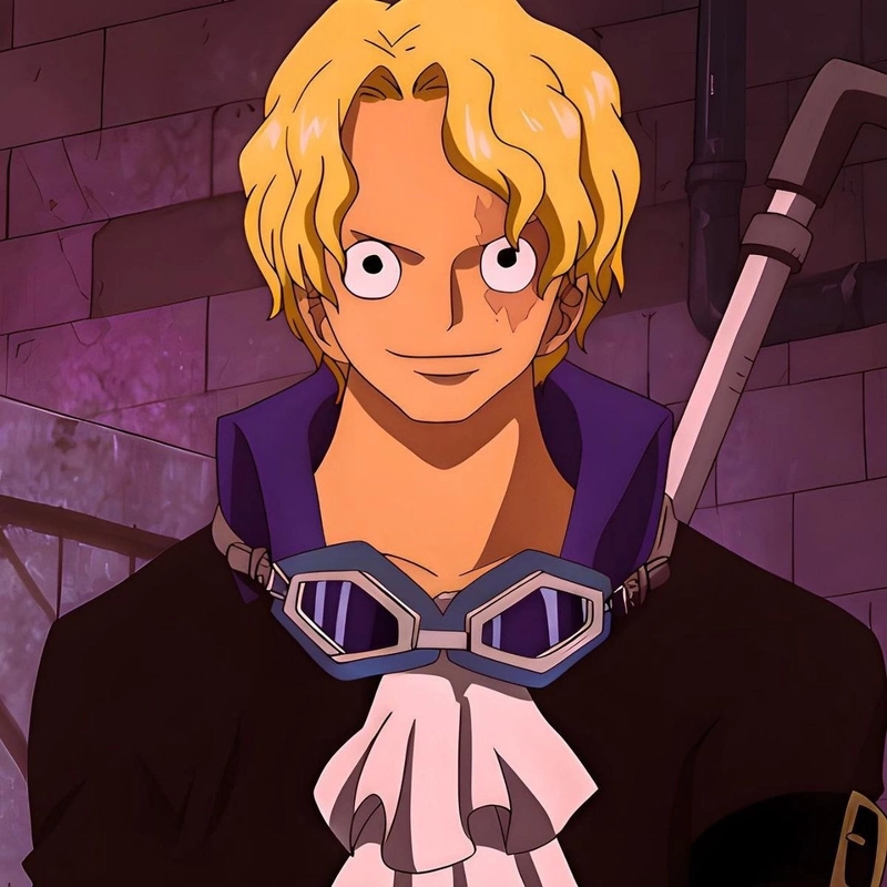 Hình Sabo tạo dáng mạnh mẽ phong cách anime