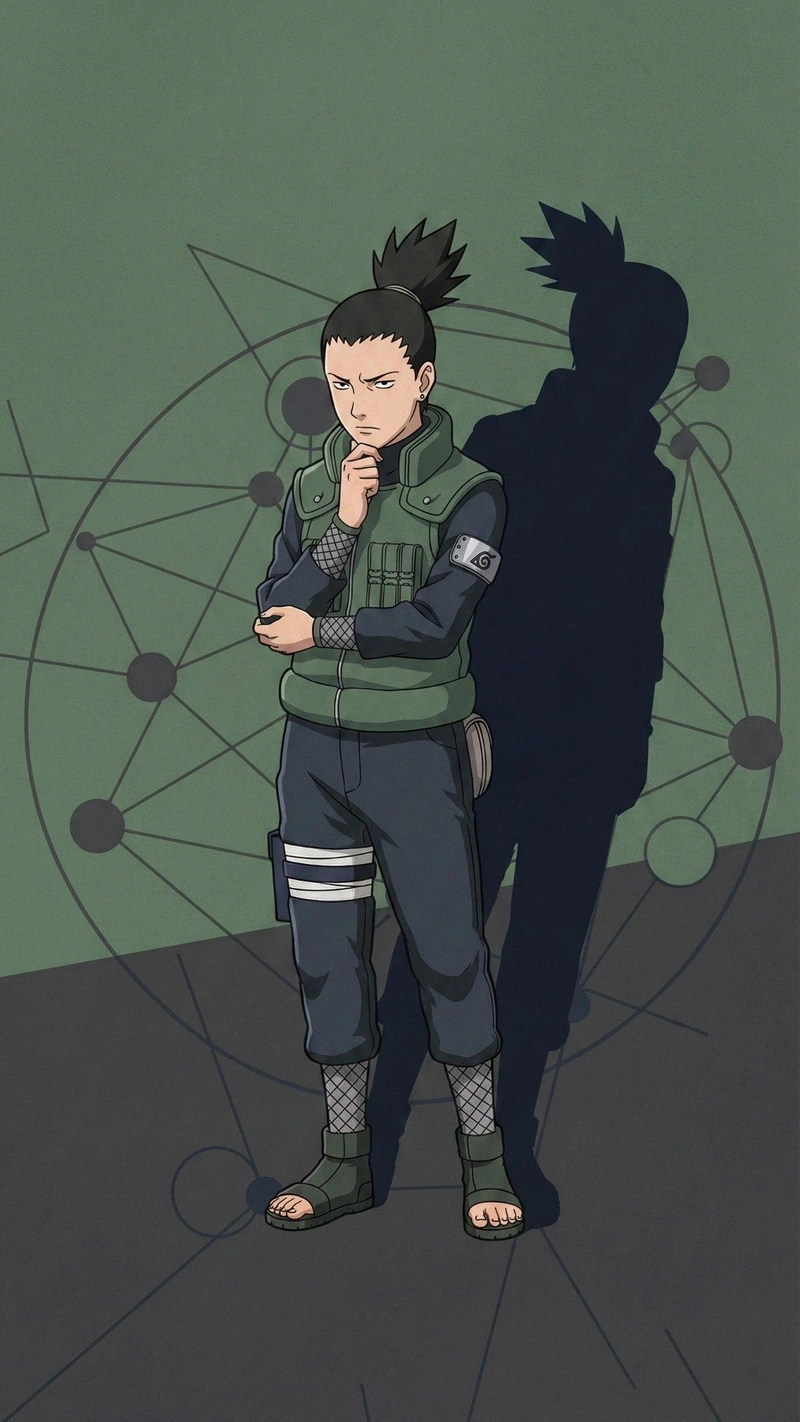 Hình Shikamaru với dáng đứng thoải mái tự nhiên